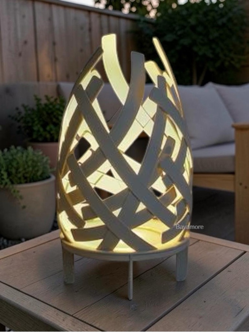 IKEA SOLVINDEN LED Table Floor Lamp Outdoor Battery Operated Patio Light New